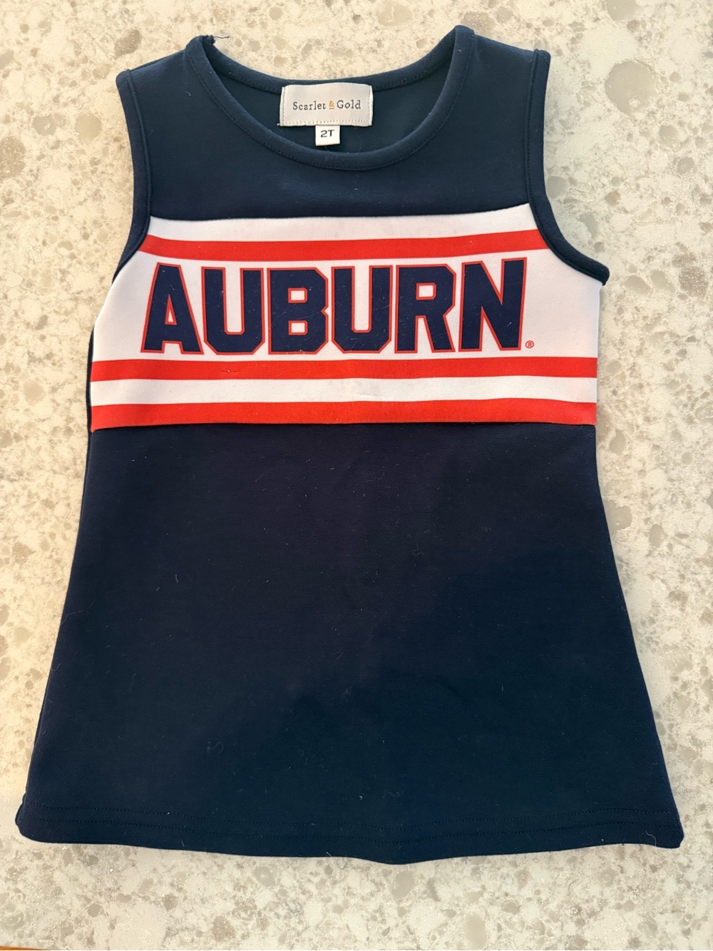 Scarlet & Gold Navy Auburn Cheer Dress